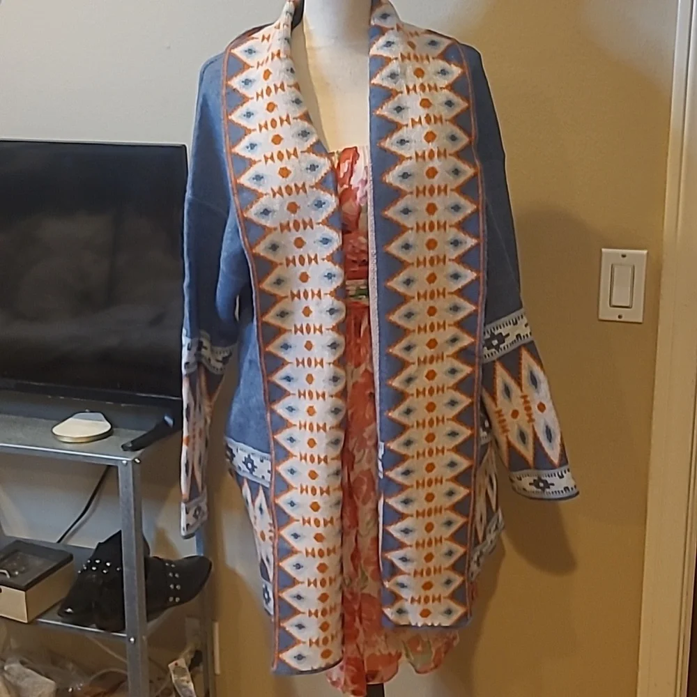 Beautiful Fall Heavy Cardigan Sooo Cozy sz S M L XL - Picture 9 of 13
